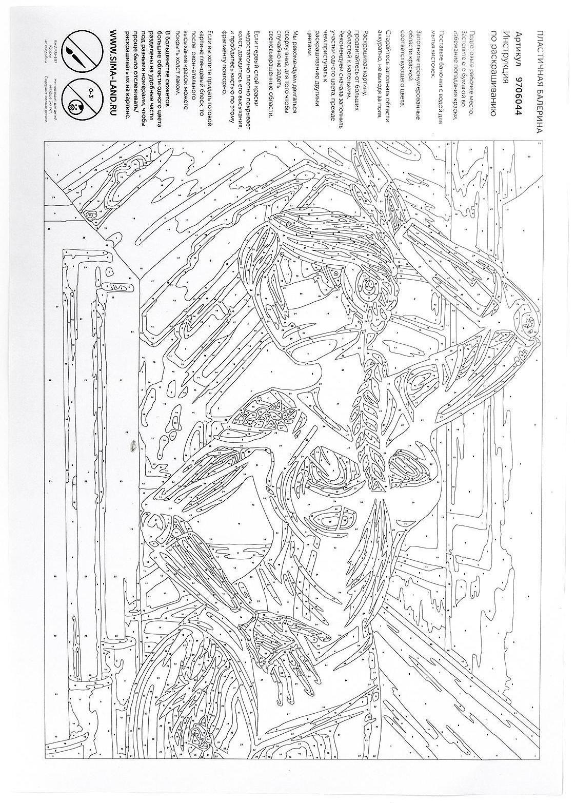 Картина по номерам на холсте «Пластичная балерина»‎, 40х50 см