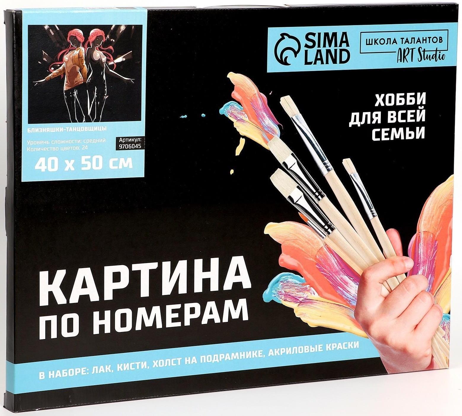 Картина по номерам на холсте «Близняшки-танцовщицы»‎, 40х50 см