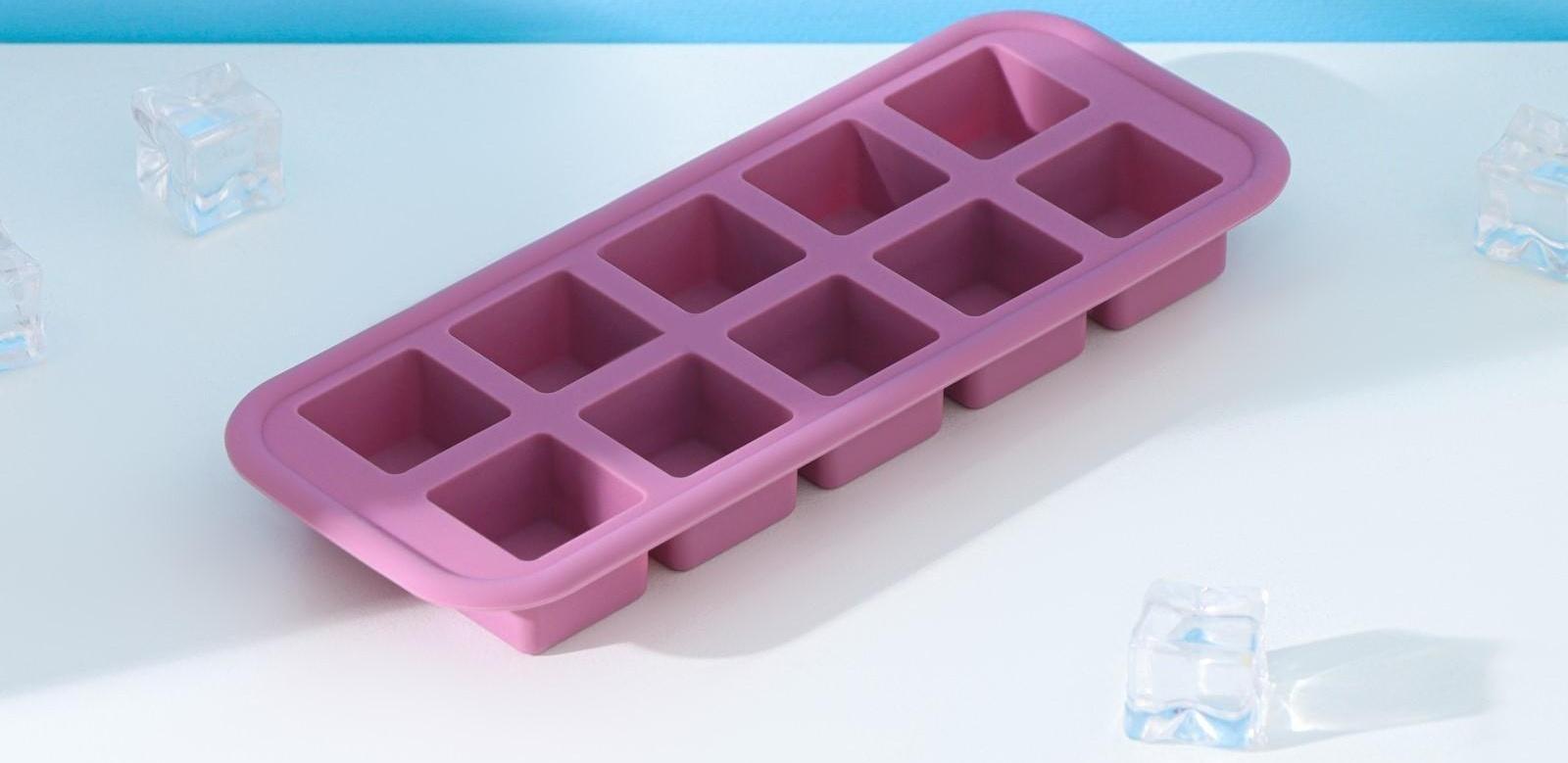 Форма для льда и кондитерских изделий «Мини-кубики», размер ячейки 2,3×2,3×1 см, цвет сливовый