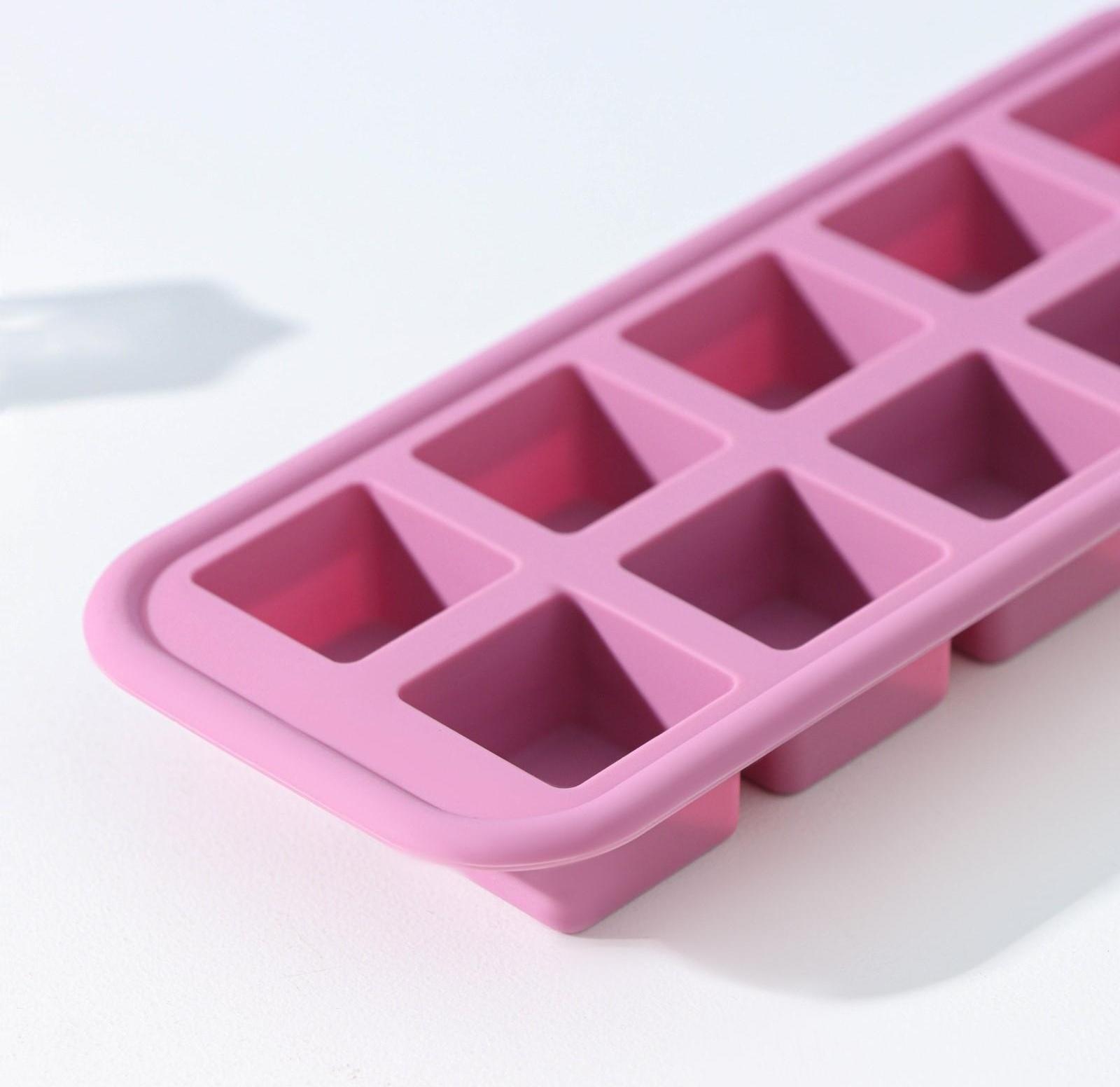 Форма для льда и кондитерских изделий «Мини-кубики», размер ячейки 2,3×2,3×1 см, цвет сливовый