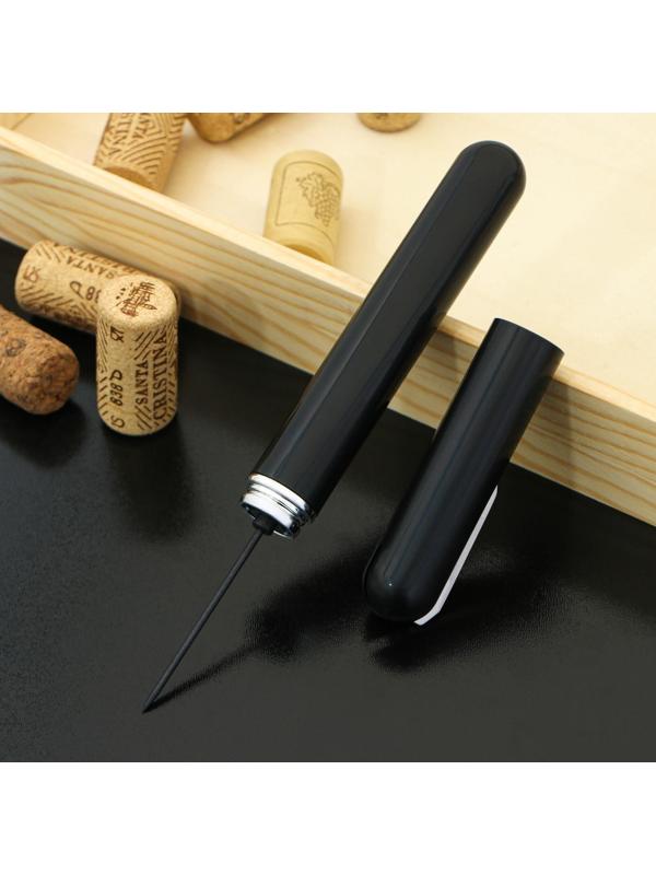 Вакуумный штопор для вина Penl, 20 см, цвет чёрный