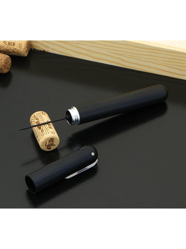 Вакуумный штопор для вина Penl, 20 см, цвет чёрный