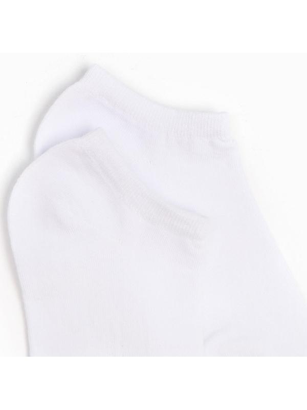 Набор мужских носков (3 пары) укороченные, цвет белый, размер 40-44