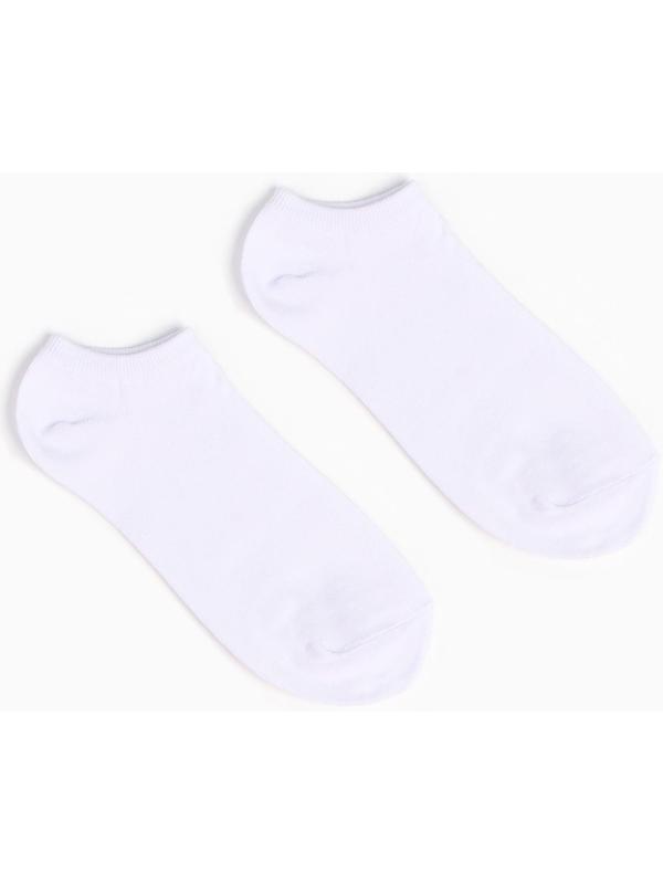 Набор мужских носков (3 пары) укороченные, цвет белый, размер 40-44