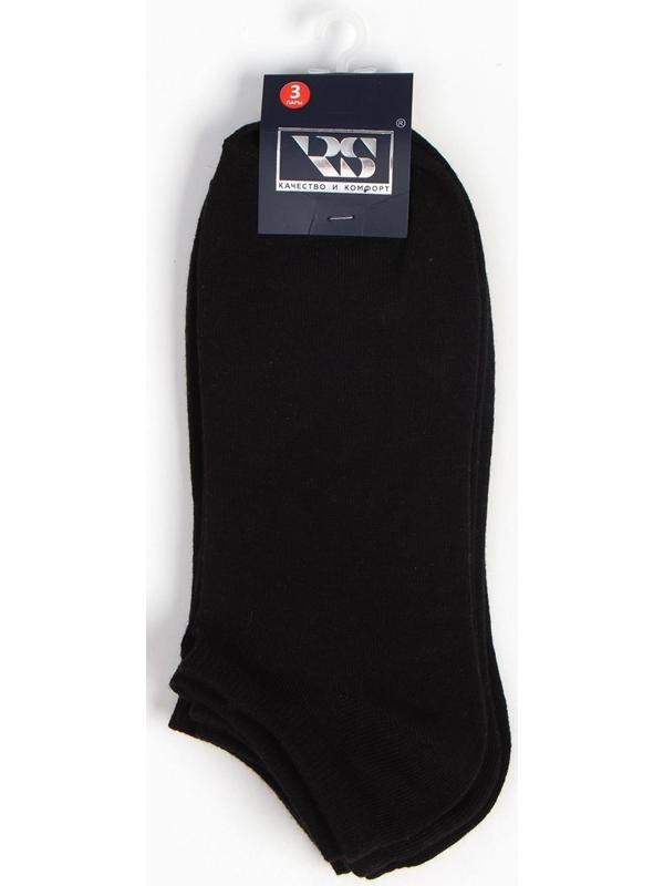 Набор мужских носков (3 пары) укороченные, цвет чёрный, размер 40-44