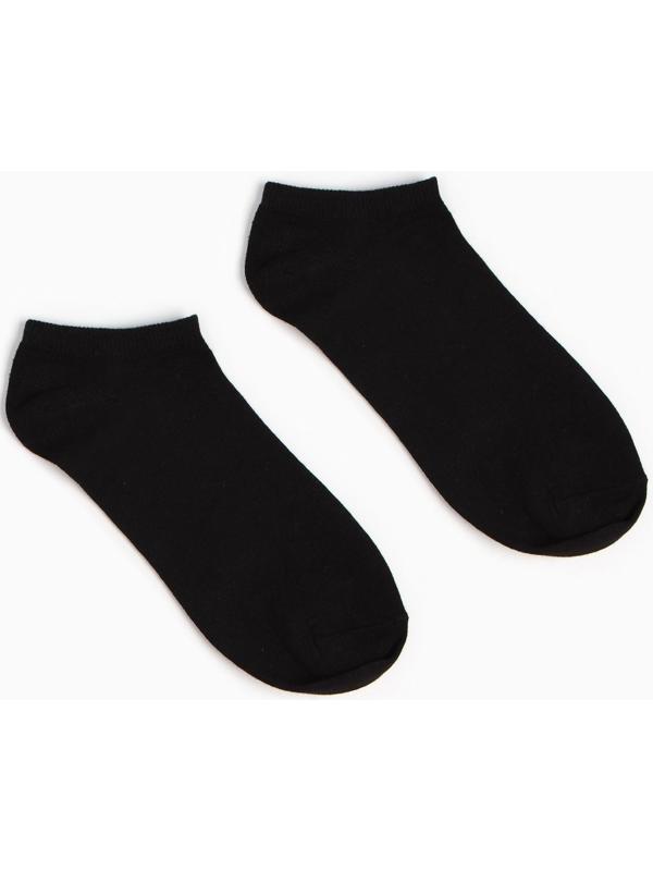 Набор мужских носков (3 пары) укороченные, цвет чёрный, размер 40-44