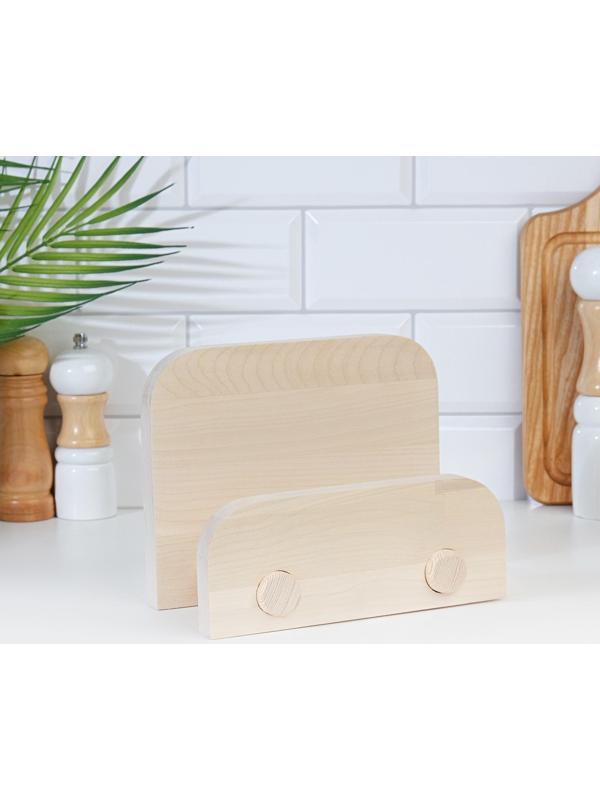 Набор досок разделочных из березы на подставке, 2 шт, 20х20 и 24х24 см.