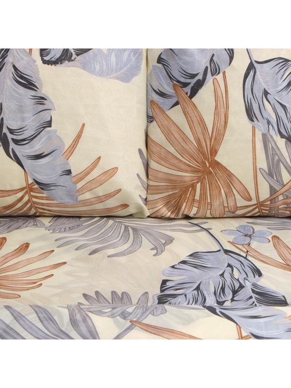 Постельное бельё 1,5 сп Экономь и Я «Тропики», 143х215см, 145х214см, 50х70см-1шт, 60г/м2, микрофибра