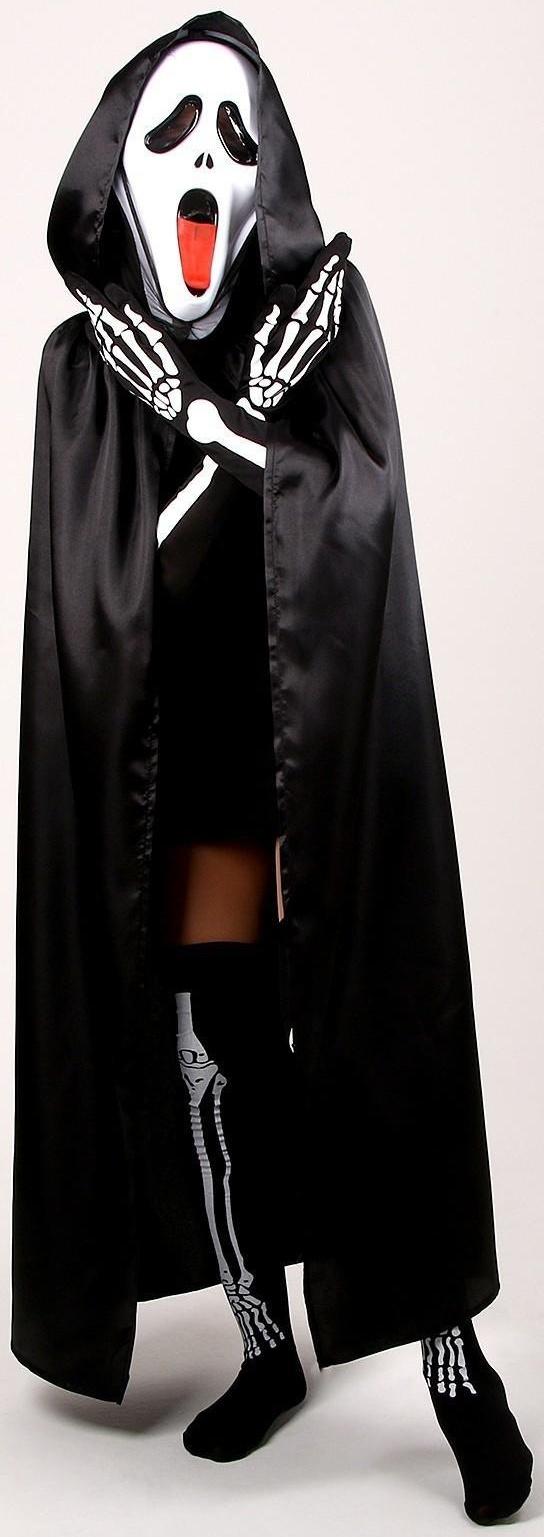 Карнавальный костюм «Хэллоуин чёрный», плащ 120 см, маска, гольфы, перчатки