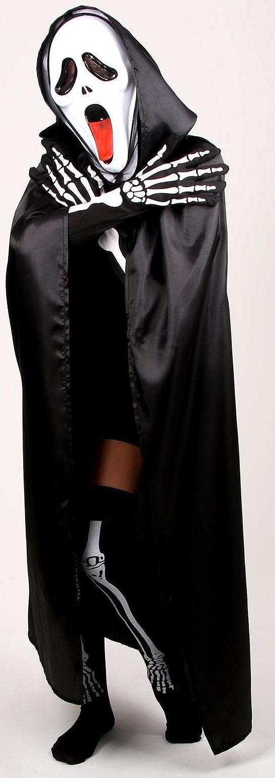 Карнавальный костюм «Хэллоуин чёрный», плащ 120 см, маска, гольфы, перчатки
