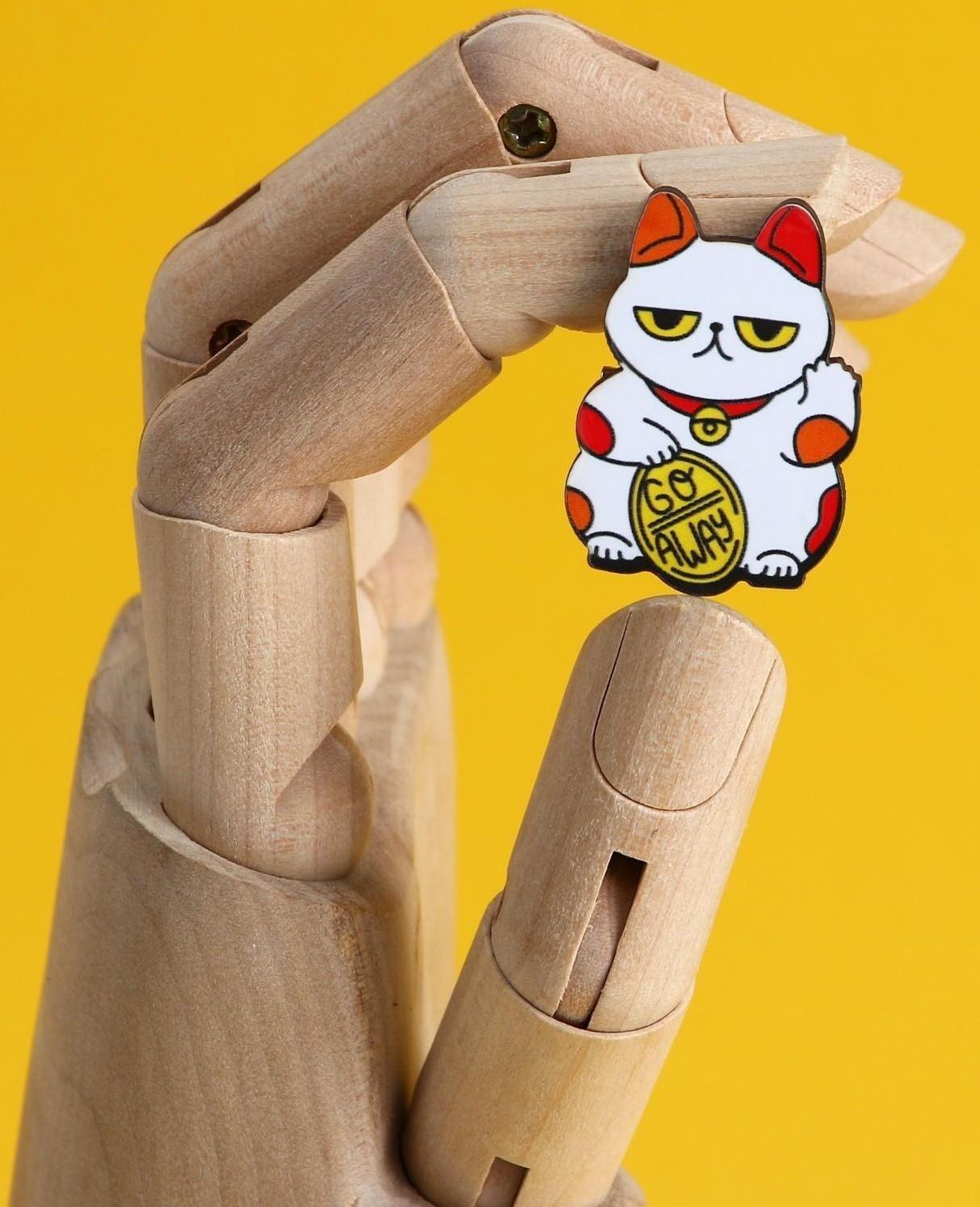 Значок-талисман деревянный«На удачу, которая не светит», 2,4 х 3,3 см