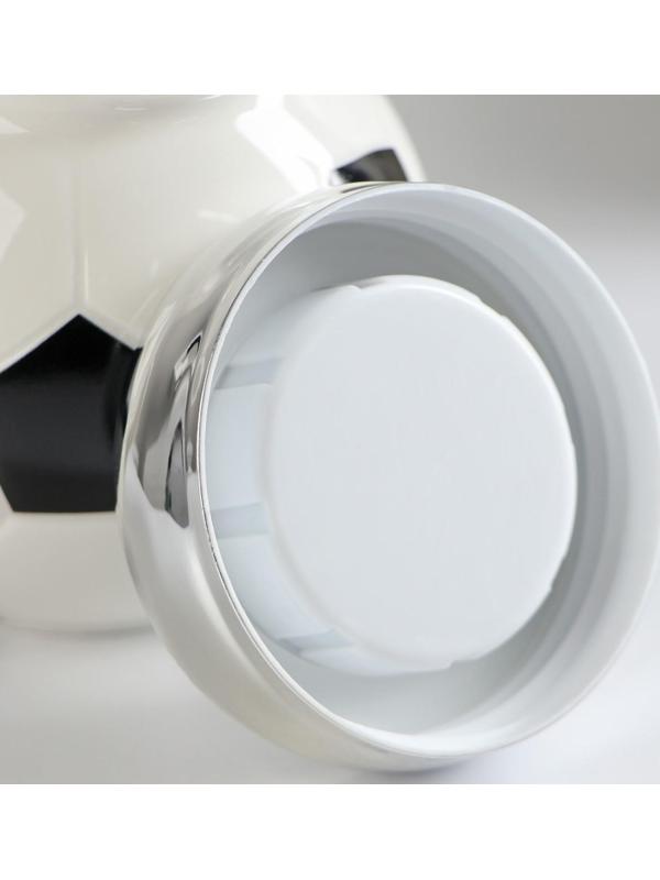 Кружка керамическая с крышкой «Футбольный мяч», 380 мл