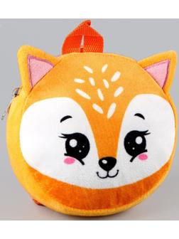 Рюкзак детский плюшевый, круглый 