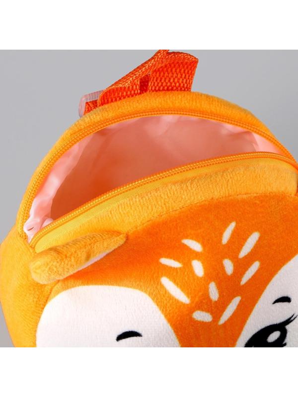 Рюкзак детский плюшевый, круглый 