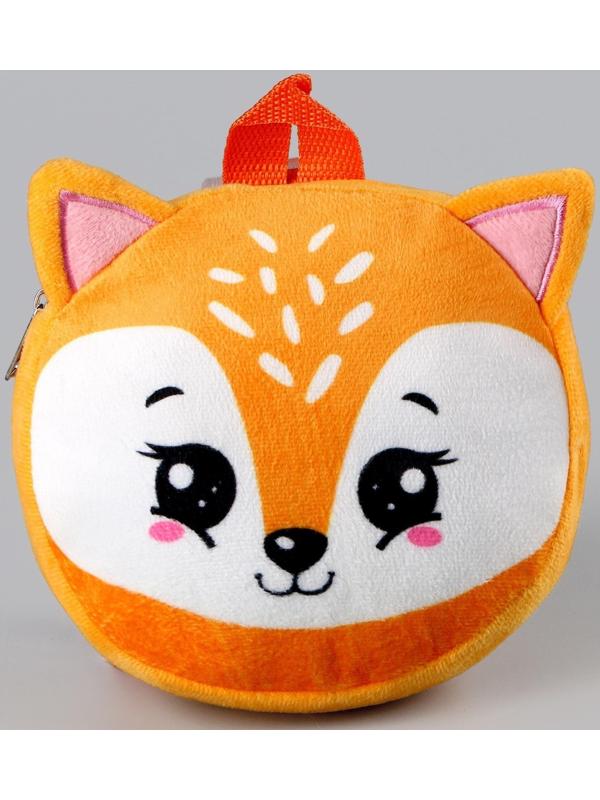 Рюкзак детский плюшевый, круглый 