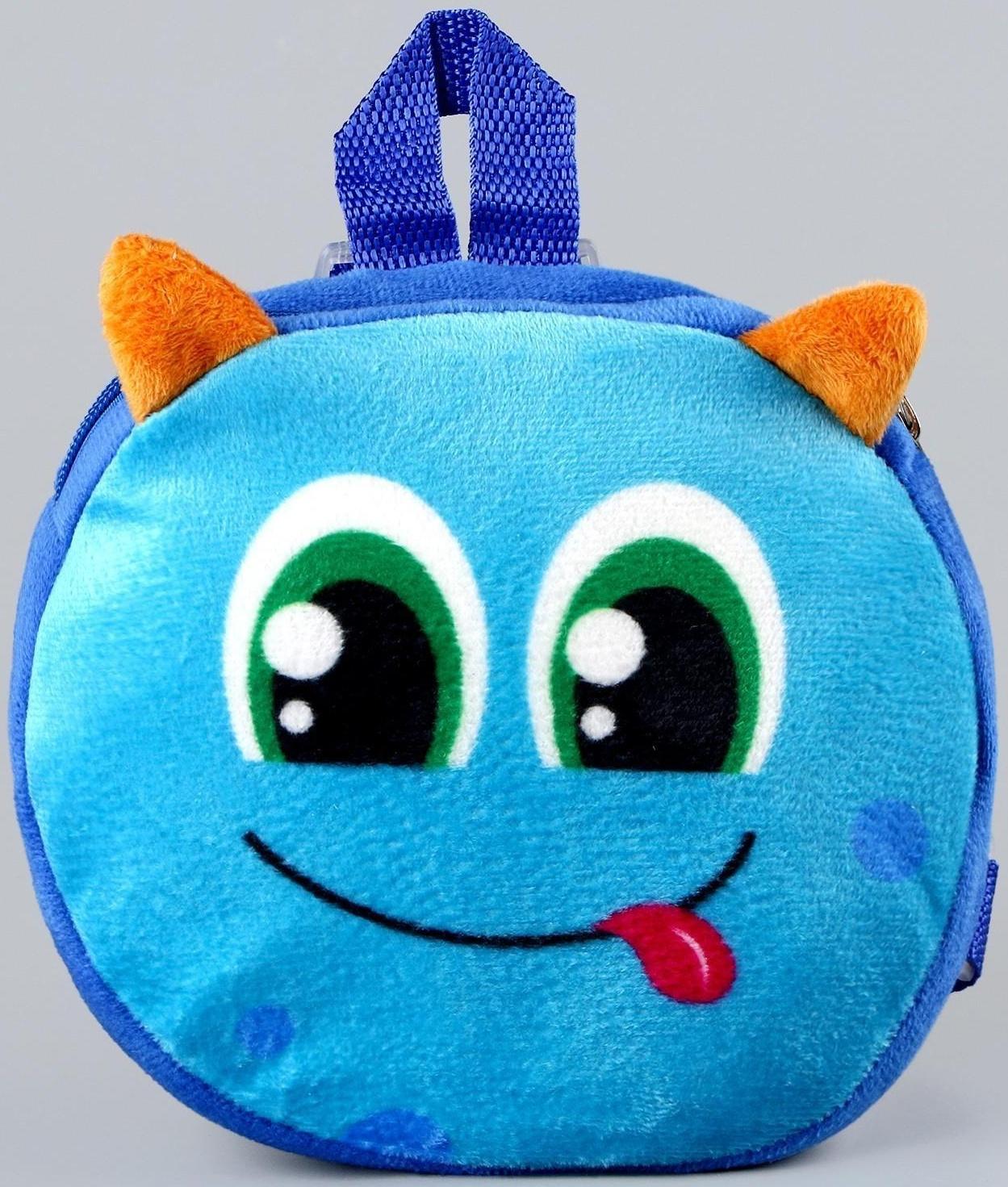 Рюкзак детский плюшевый, круглый 