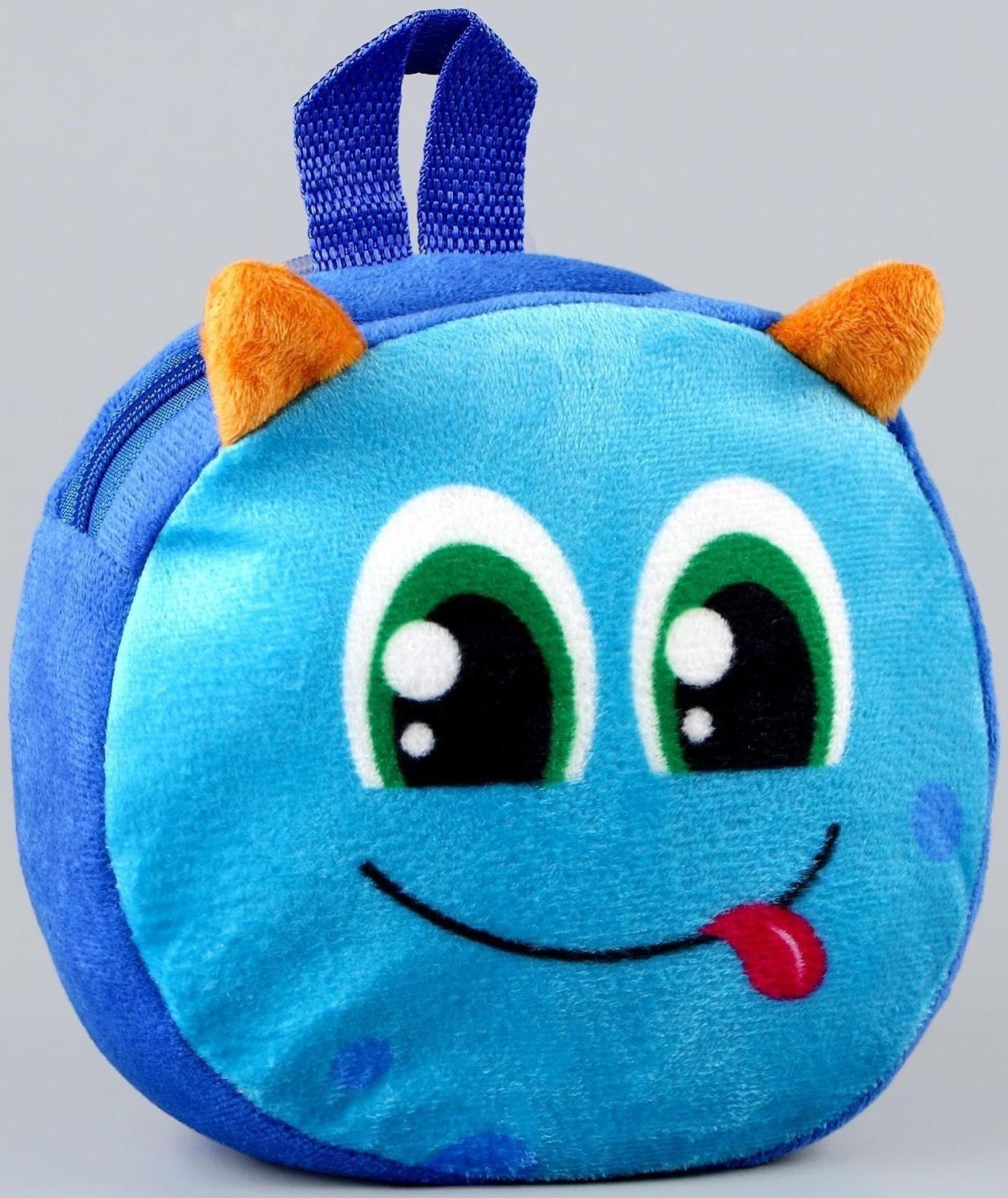 Рюкзак детский плюшевый, круглый 