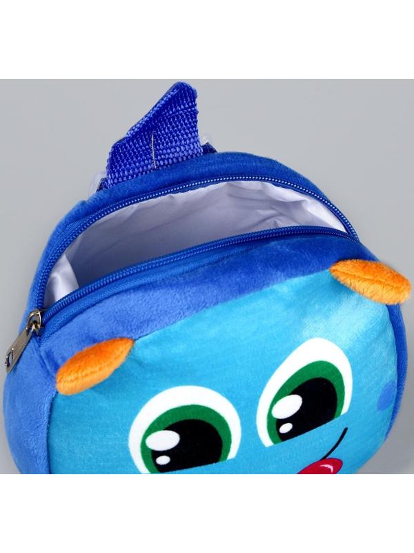 Рюкзак детский плюшевый, круглый 