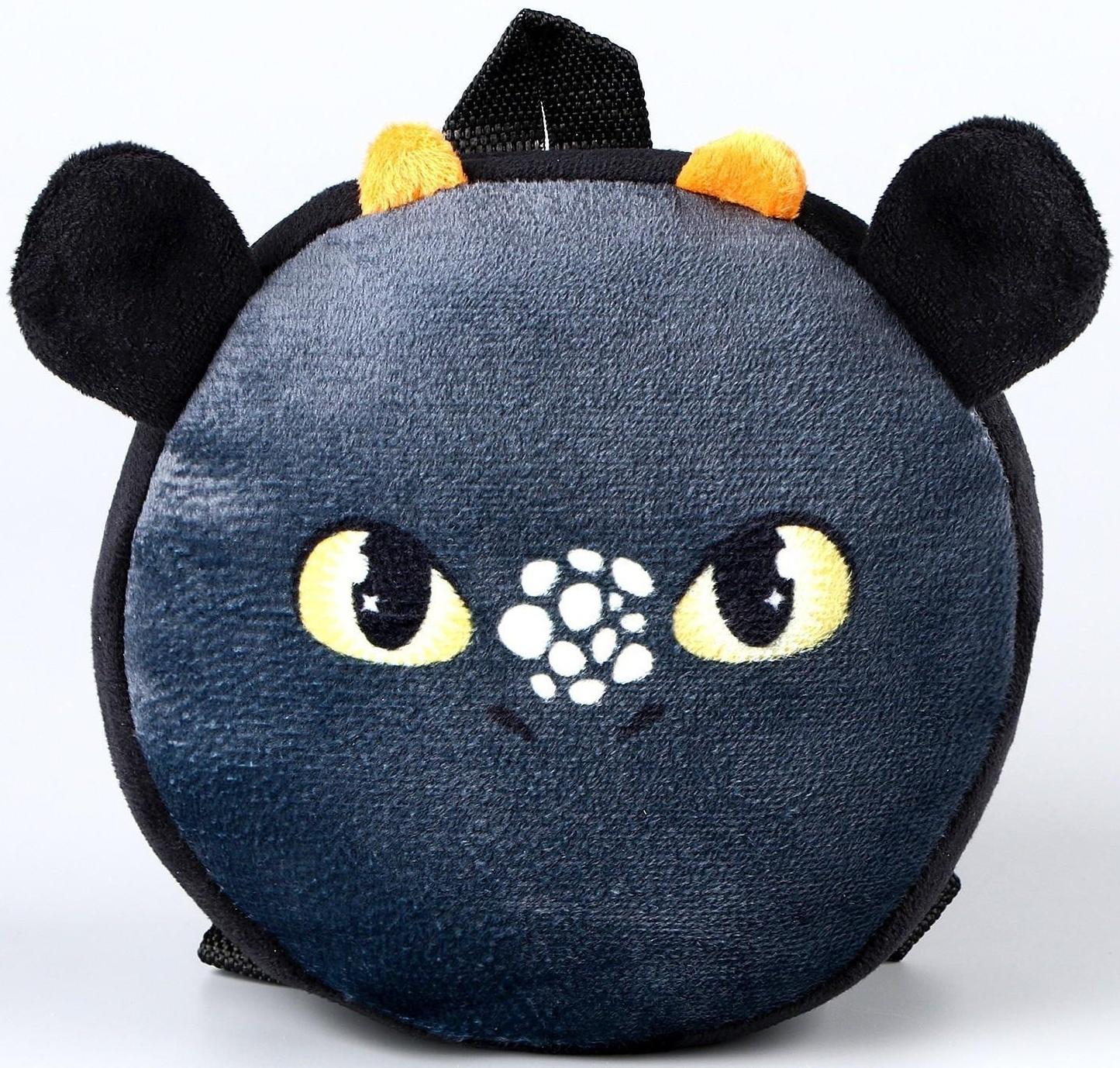 Рюкзак детский плюшевый, круглый 