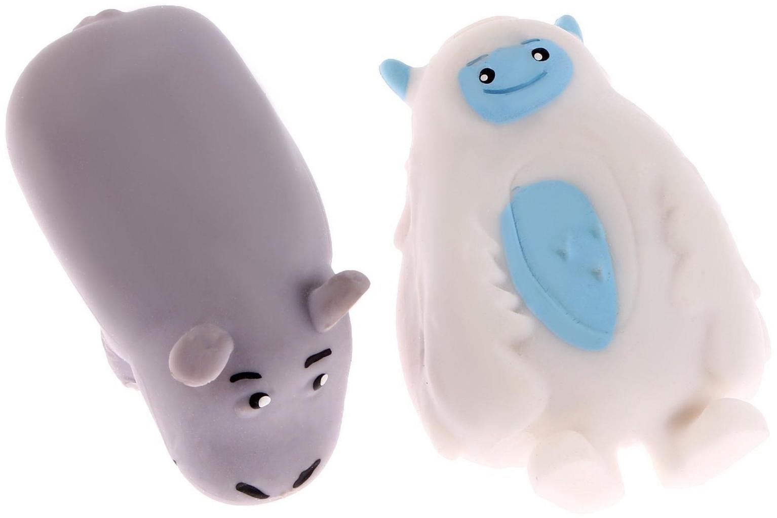 Мялка тянучка «Звери» с песком, виды МИКС