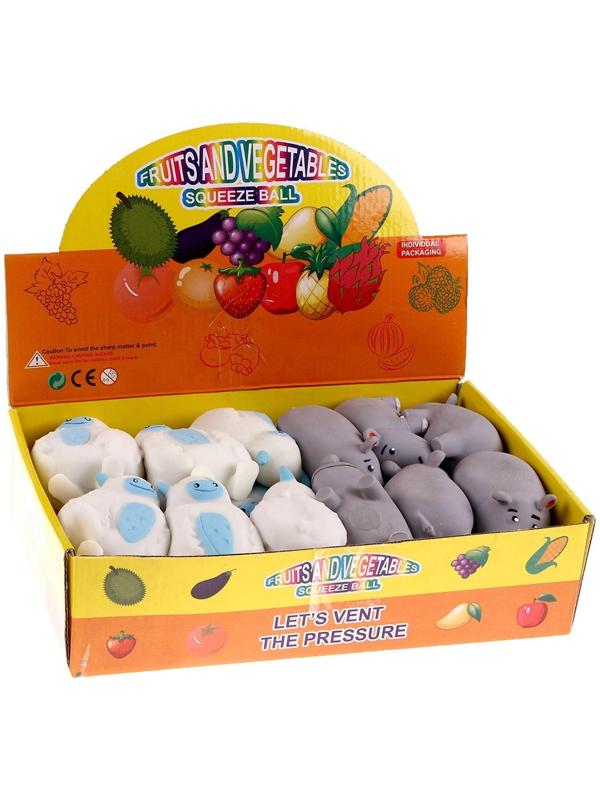 Мялка тянучка «Звери» с песком, виды МИКС