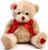 Мягкая игрушка «Медвежонок», с красным бантиком, 16 см, цвет коричневый