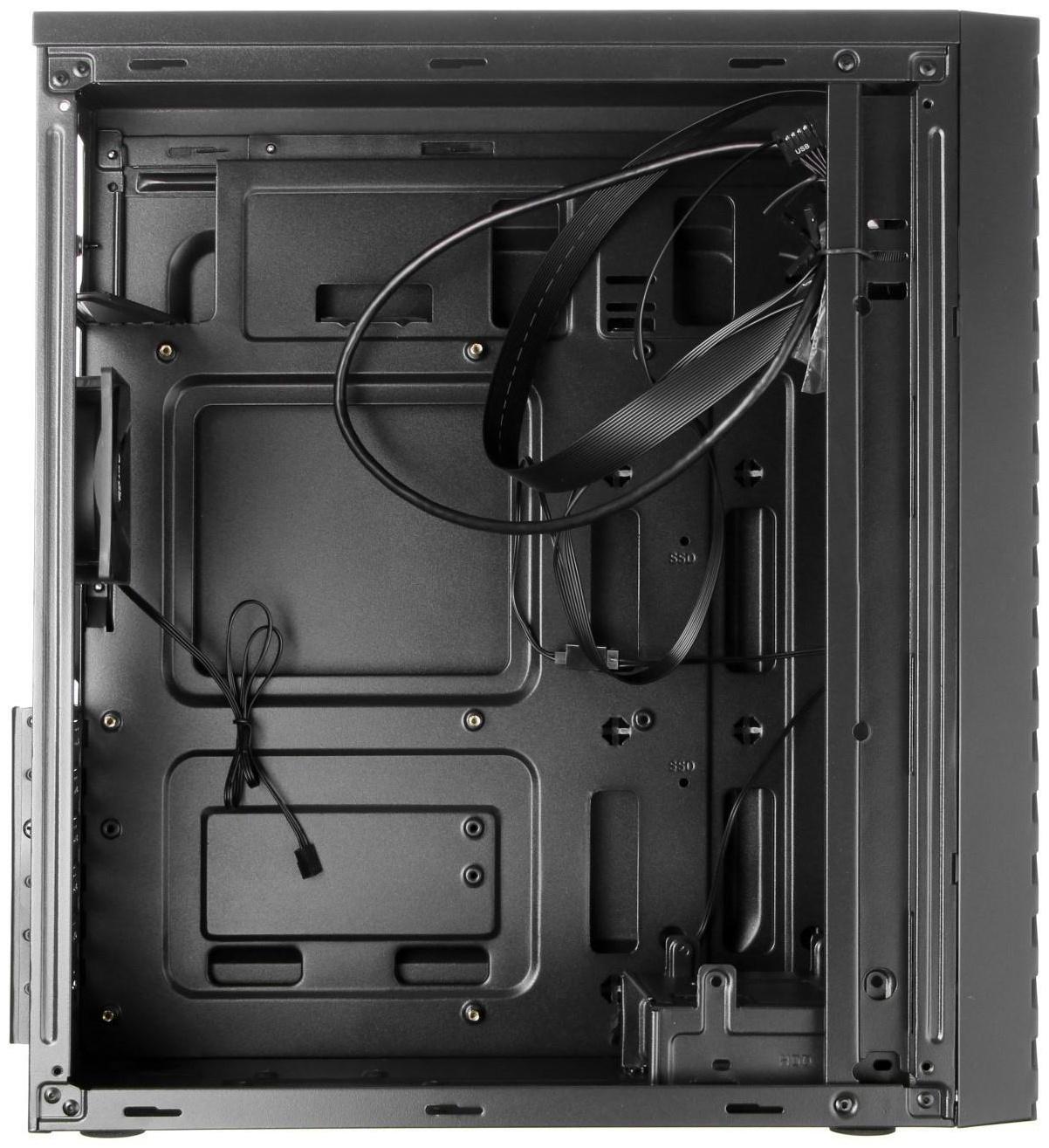 Корпус AEROCOOL Streak Supports GPU, без БП, ATX, 2хUSB 2.0, 1хUSB 3.0, чёрный