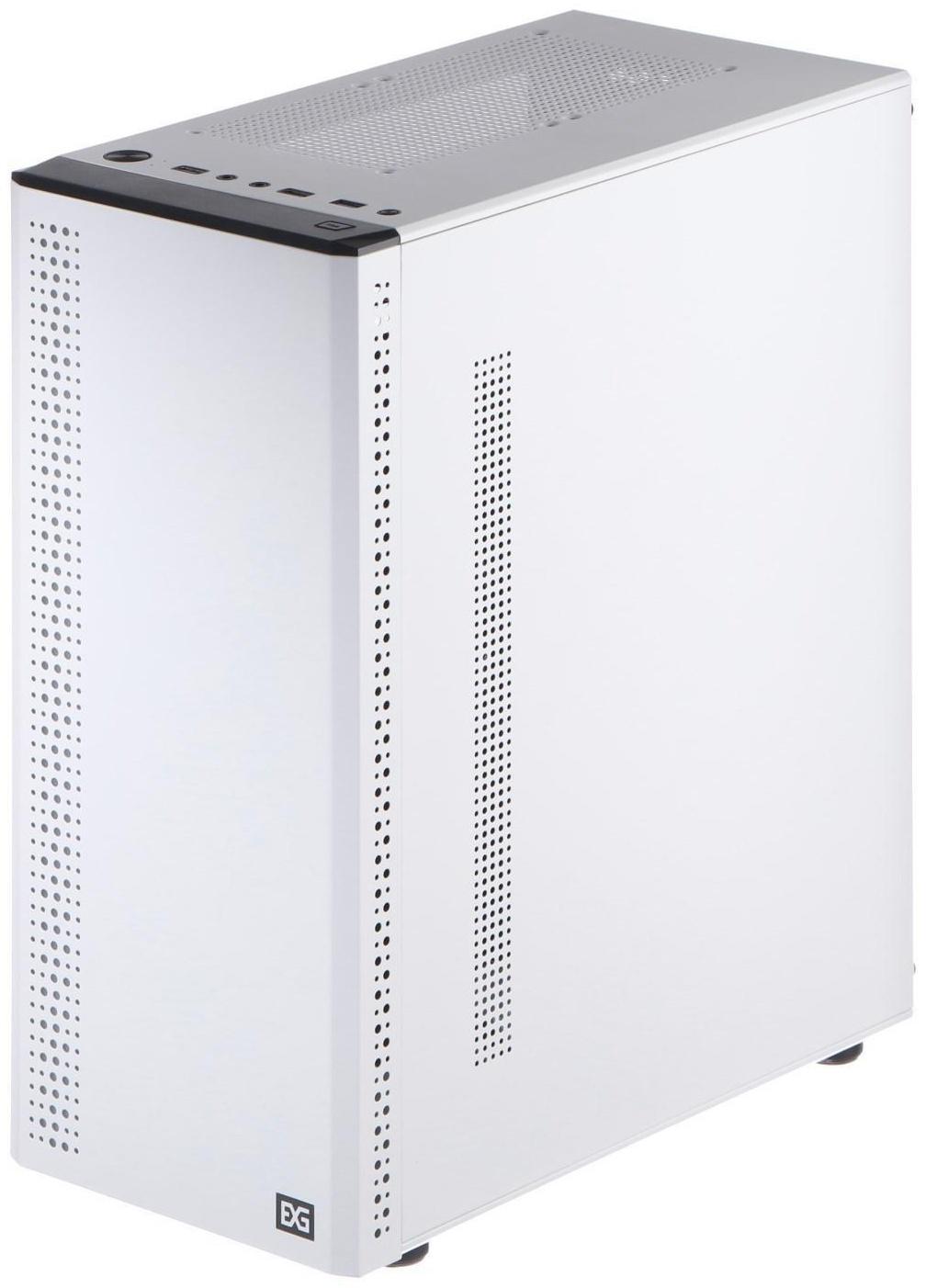 Корпус ExeGate Miditower Mistery Z4, без БП, ATX, 2хUSB 2.0+1хUSB 3.0, с подсветкой, белый