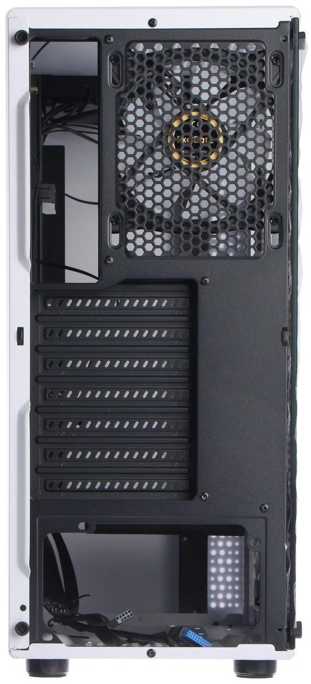 Корпус ExeGate Miditower Mistery Z4, без БП, ATX, 2хUSB 2.0+1хUSB 3.0, с подсветкой, белый