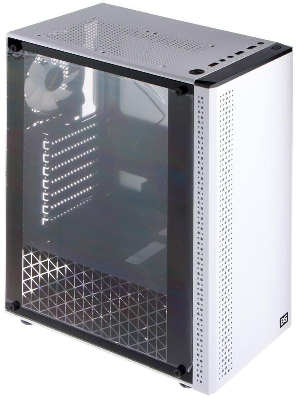 Корпус ExeGate Miditower Mistery Z4, без БП, ATX, 2хUSB 2.0+1хUSB 3.0, с подсветкой, белый