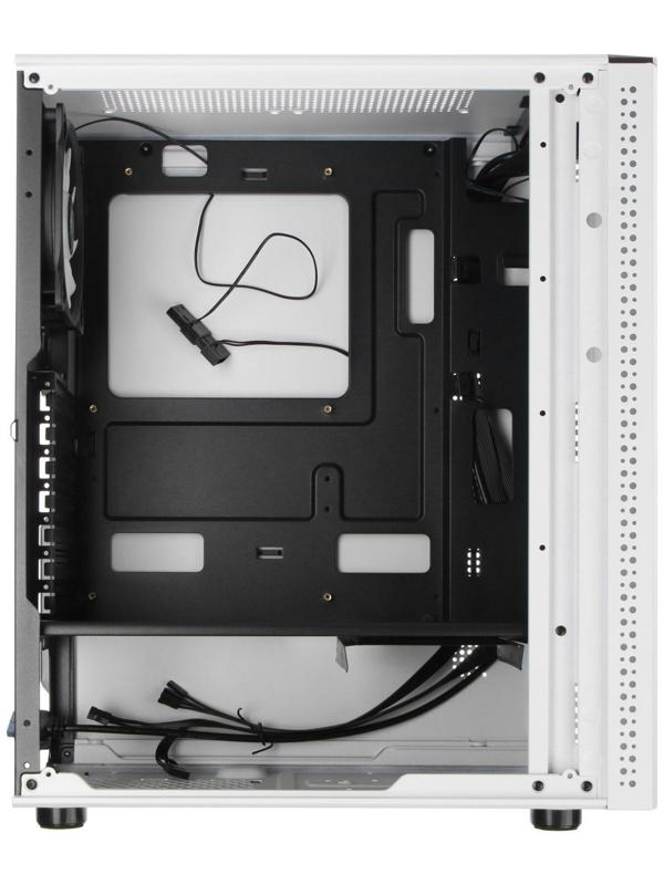 Корпус ExeGate Miditower Mistery Z4, без БП, ATX, 2хUSB 2.0+1хUSB 3.0, с подсветкой, белый