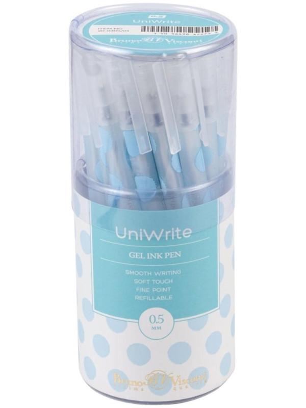 Ручка гелевая Bruno Visconti UniWrite LIGHT BLUE POLKA DOTS, 0,5 мм, синие чернила