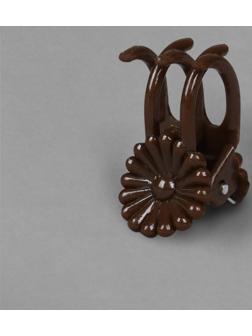 Клипса для растений «Цветы», набор 10 шт., коричневая