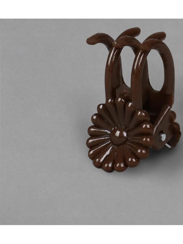 Клипса для растений «Цветы», набор 10 шт., коричневая