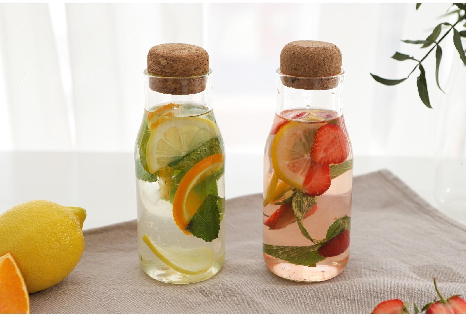 Бутыль стеклянная для соусов и масла с пробковой крышкой BellaTenero «Эко», 400 мл, 6×16,5 см