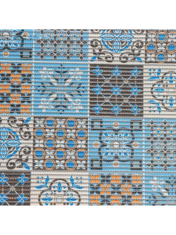 Коврик для ванной комнаты «Преображение», ширина 80 см, рулон 15 м, цвет оранжево-синий