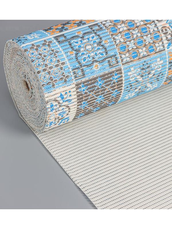 Коврик для ванной комнаты «Преображение», ширина 80 см, рулон 15 м, цвет оранжево-синий