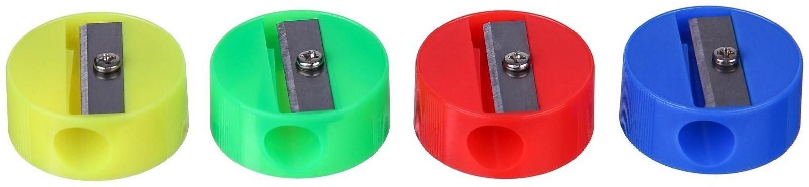 Точилка пластиковая «Круглая», МИКС, Холодное сердце