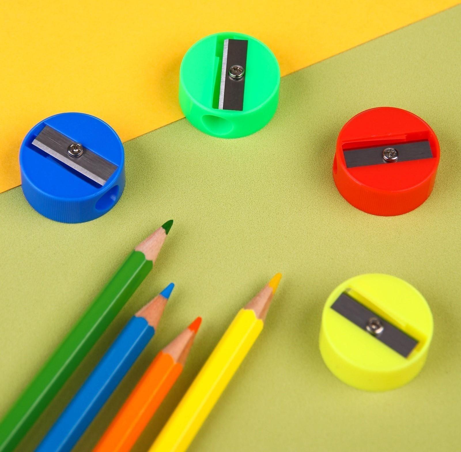 Точилка пластиковая «Круглая», МИКС, Холодное сердце