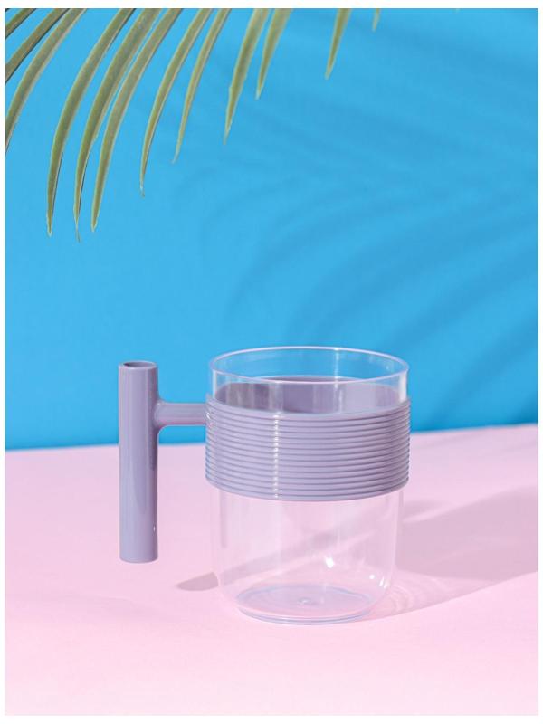 Кружка пластиковая Доляна «Стиль», 350 мл, цвет фиолетовый