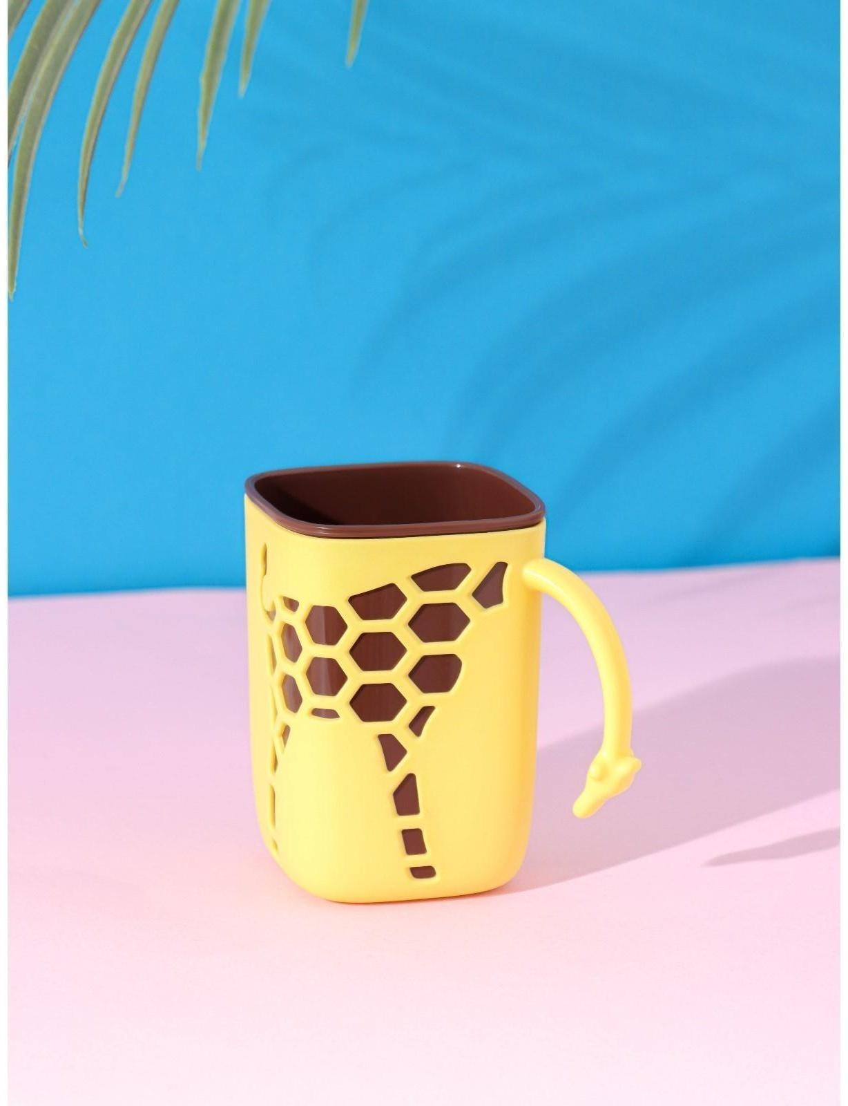 Кружка пластиковая Доляна «Жираф», 300 мл, цвет жёлтый