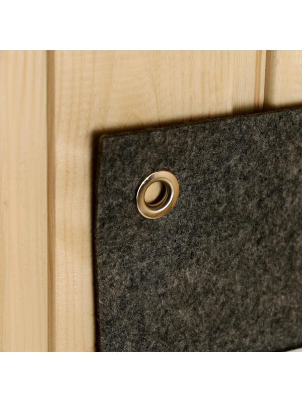 Горизонтальный подвесной органайзер на люверсах 3 отделения, принт зеленые листья, 30х50 см,