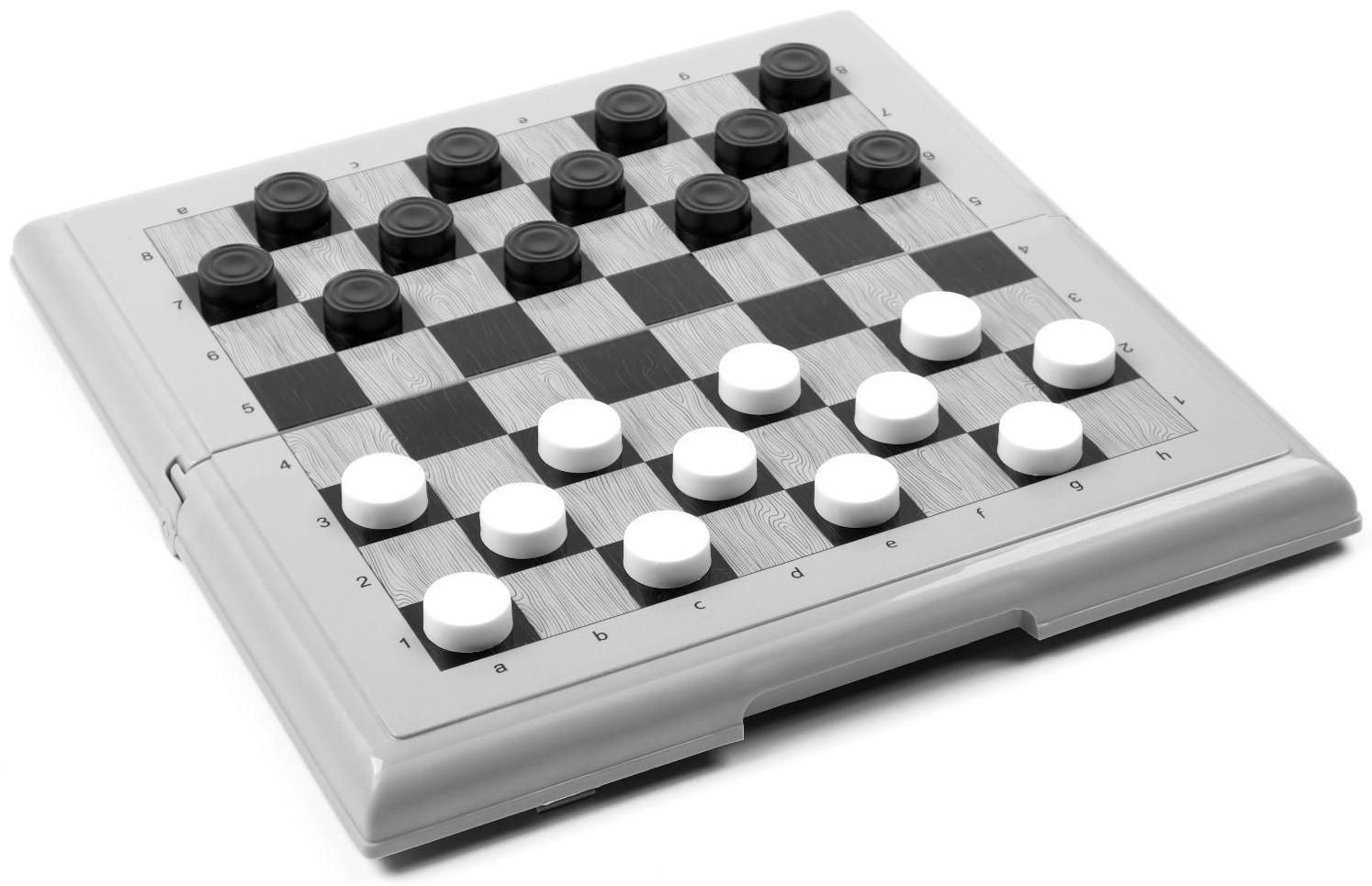 Настольная игра 2 в 1: шахматы, шашки (король h-3.5 см, d-1.3 см)