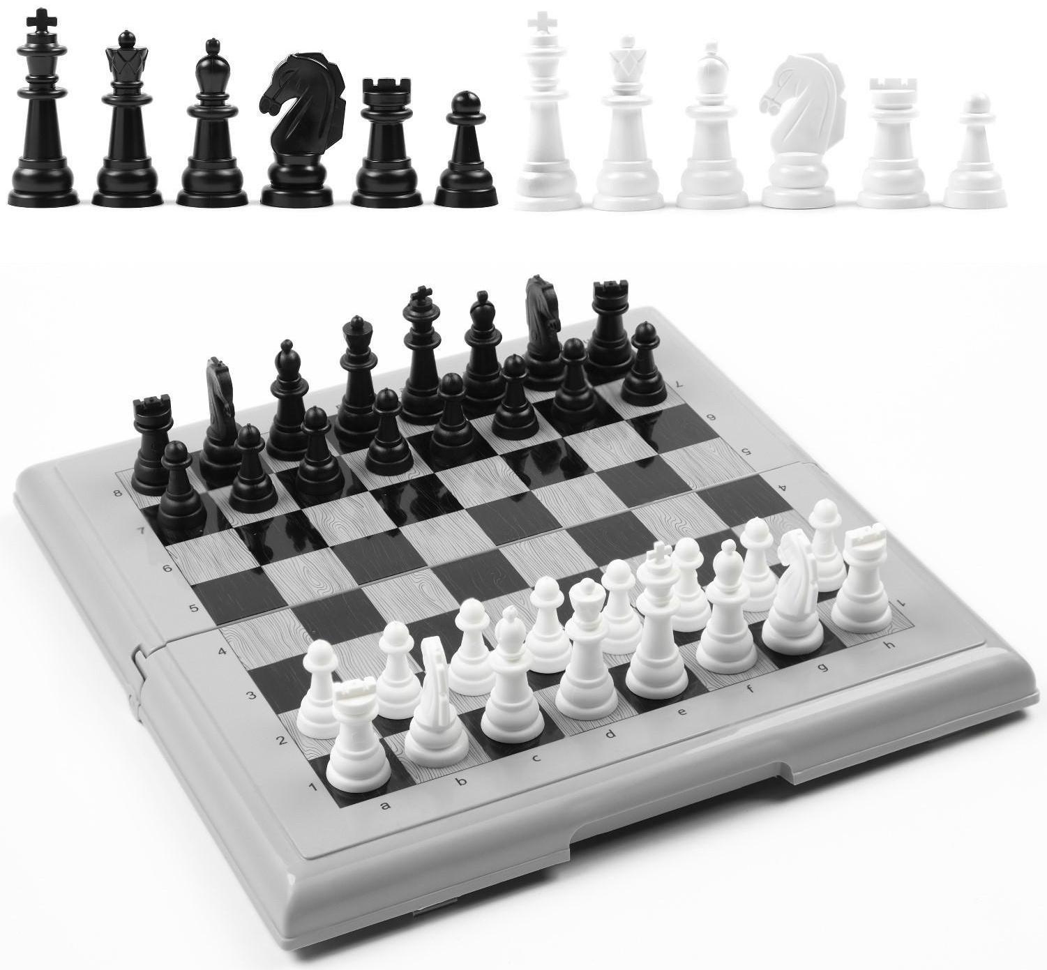 Настольная игра 2 в 1: шахматы, шашки (король h-3.5 см, d-1.3 см)