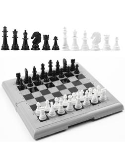 Настольная игра 2 в 1: шахматы, шашки (король h-3.5 см, d-1.3 см)