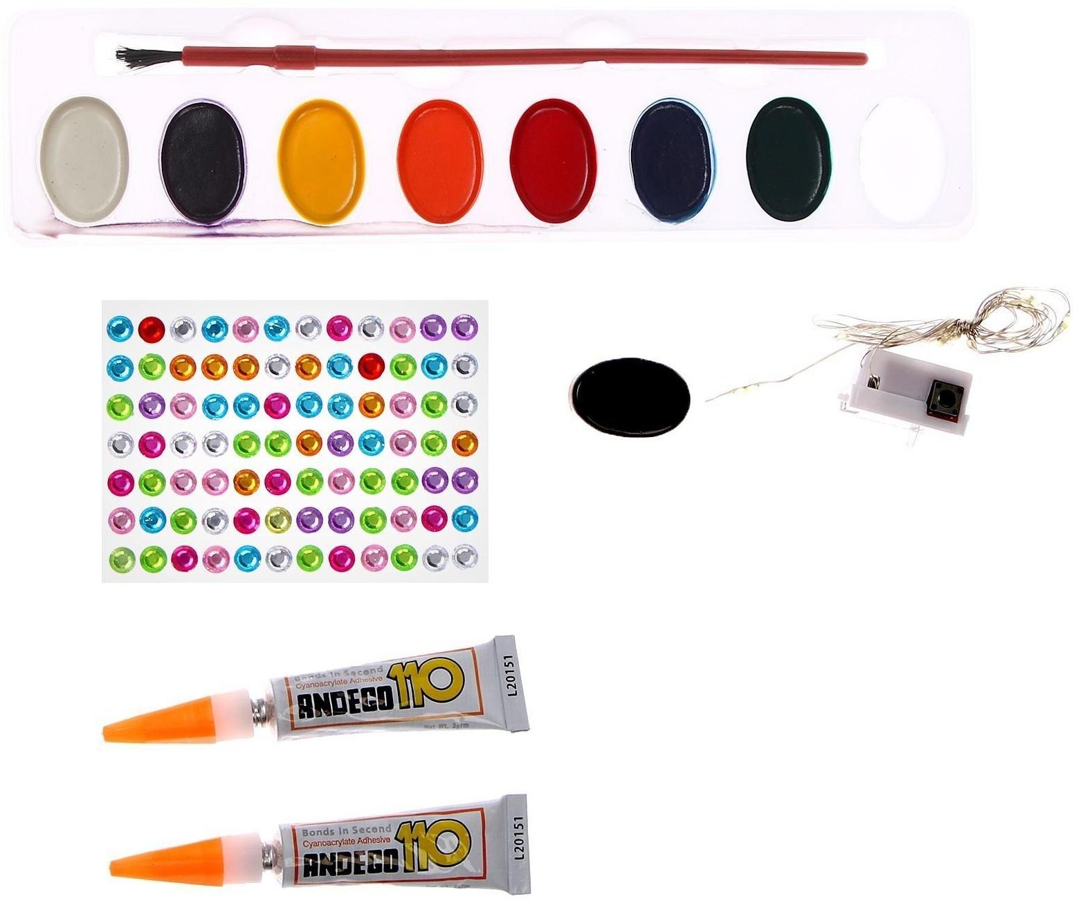 Набор для творчества: создай ночник из дерева и раскраска из пластика «Динозавры»