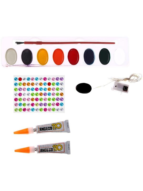 Набор для творчества: создай ночник из дерева и раскраска из пластика «Динозавры»