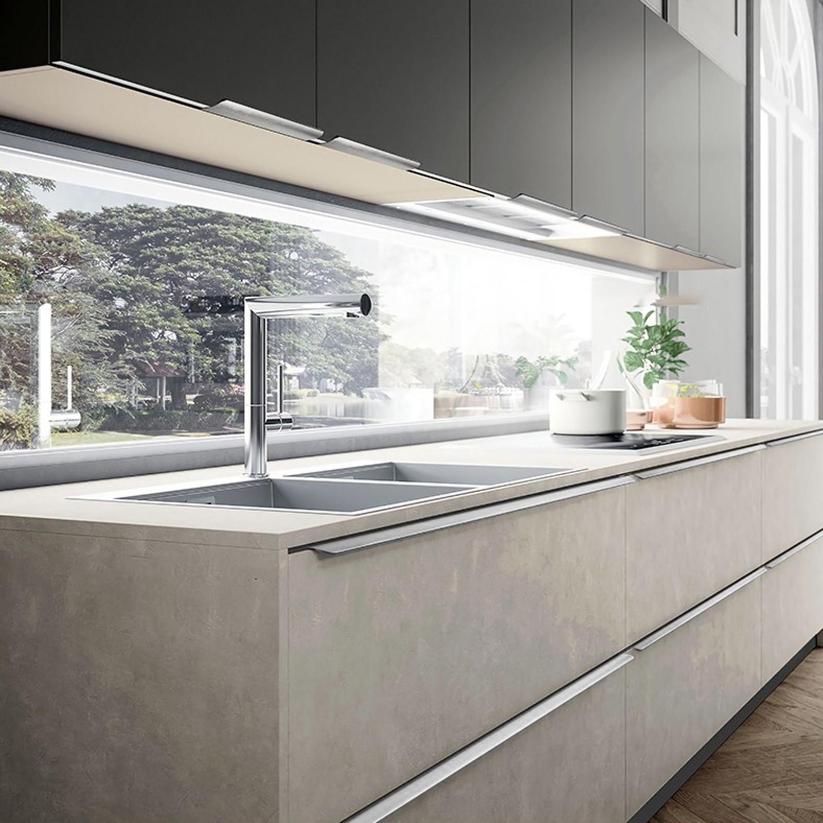 Ручка торцевая CAPPIO, L=600 мм, м/о 480 мм, цвет матовый хром