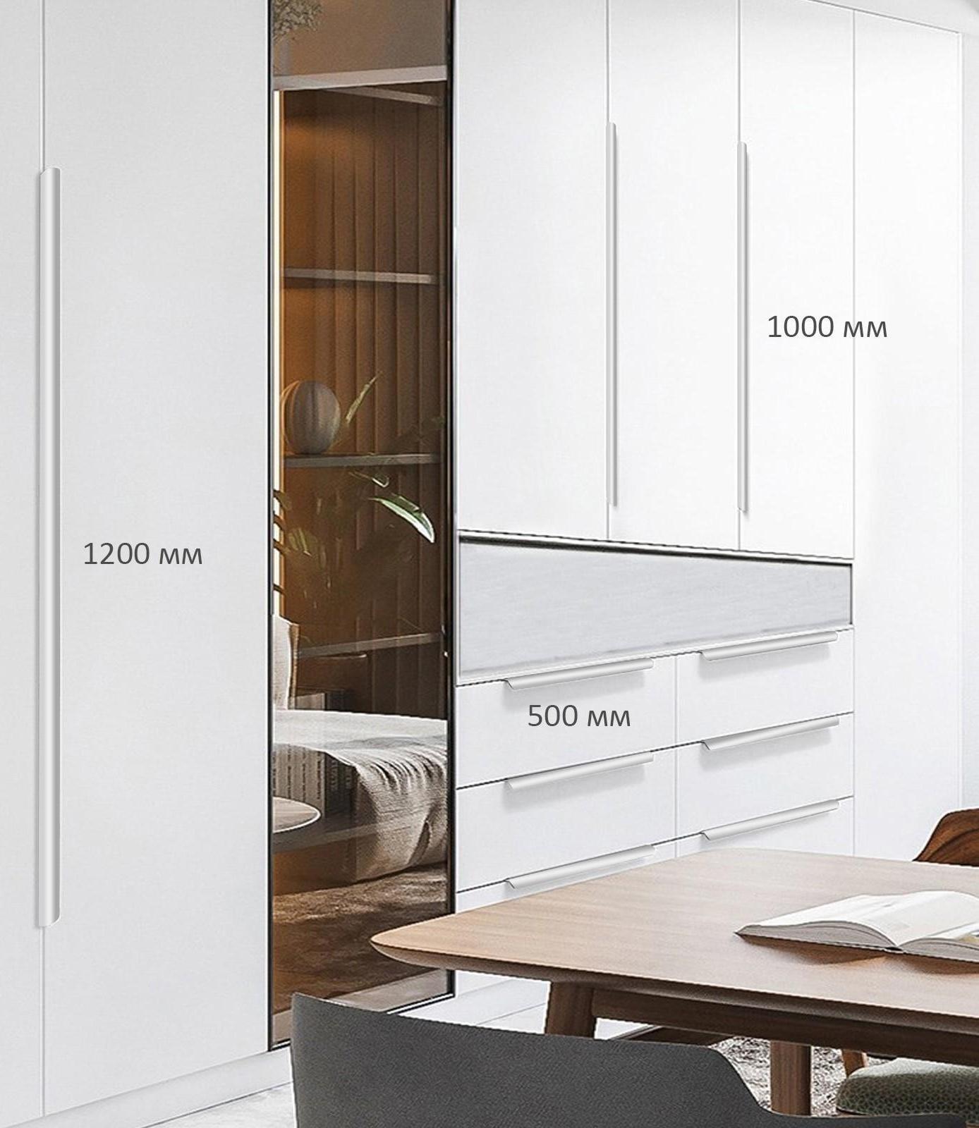 Ручка торцевая CAPPIO, L=1000 мм, м/о 960 мм, цвет матовый хром