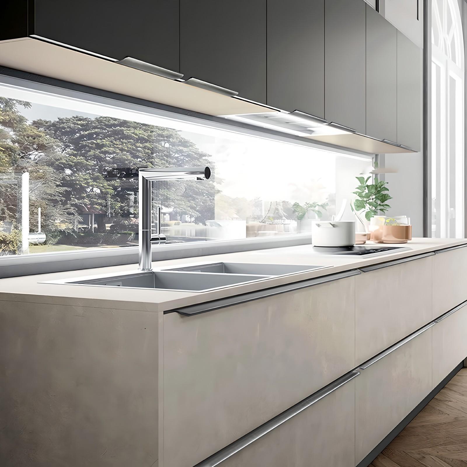 Ручка торцевая CAPPIO, L=600 мм, м/о 480 мм, цвет серый